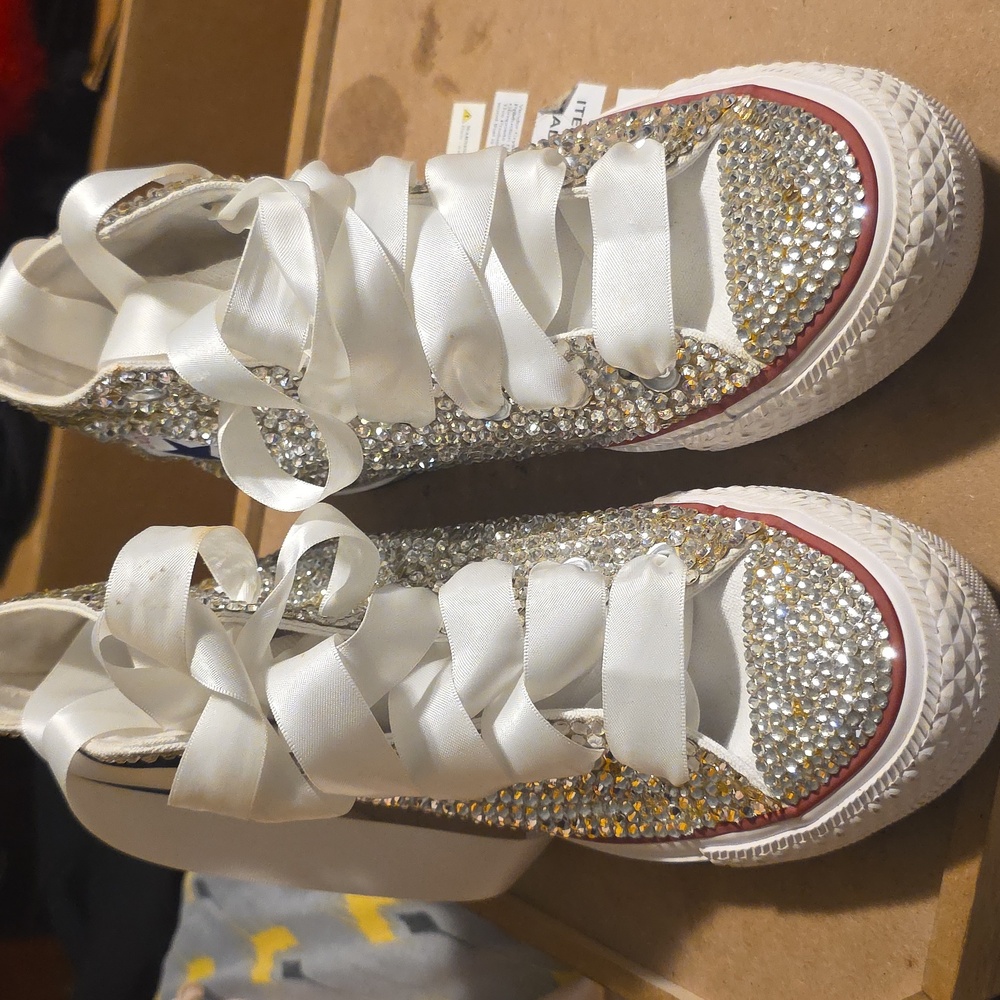 Converse Chuck Taylor Custom Sparkling High-Tops - Silvery